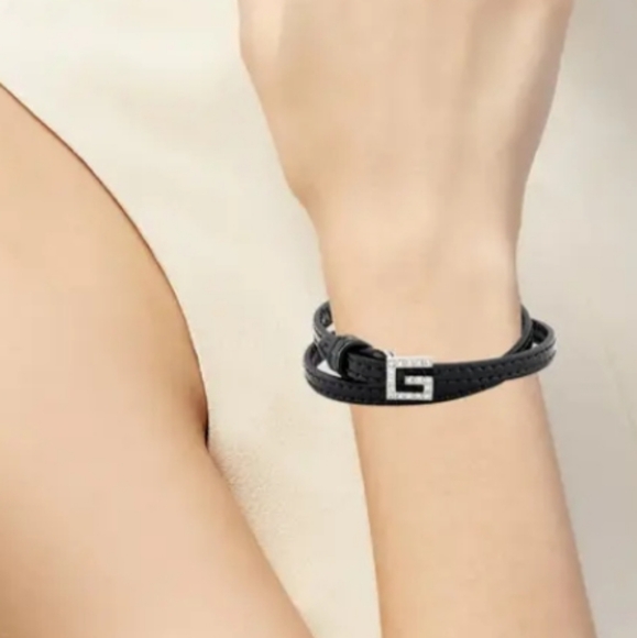 Gucci Leather Bracelet/ Never Worn/Black/ Double Wrap/ Unisex - Picture 7 of 7